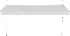 A white awning is shown against a white background. Voir les images du produit