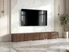 AX LIVING Barvo 3x100 TV Kommode Lowboard Dunkelbraun Produktbild-Vorschau 2