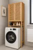 Waschmaschinenschrank aus Bambus Badschrank über Produktbild-Vorschau 2