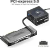deleyCON PCI-e 5.0 Adapter Winkel 180 Grad 12+4 Pin 16 Pin Produktbild-Vorschau 2