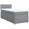 vidaXL Boxspringbett mit Matratze Hellgrau 90x200 cm Stoff Produktbild-Vorschau 1