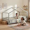 Lit bébé "Treviolo" au style maison, avec barrière de Voir les images du produit 4