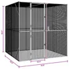 vidaXL Gabbia per uccelli antracite 209 x 202 x 214 cm Anteprima dell’immagine prodotto 5