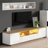 Merax TV Schrank 180x40x46cm, TV Lowboard für Fernseher bis Produktbild-Vorschau 3