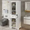 Merax: mobile alto da bagno, mobile da bagno con 4 ante e Anteprima dell’immagine prodotto 3