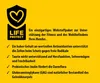 Marketing text and logo on a yellow background. Produktbild-Vorschau