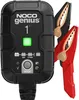 A black NOCO Genius1 smart battery charger with red and gold jumper cables attached. Podgląd zdjęcia produktu