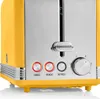 A close-up view of the control panel of a yellow retro toaster. Podgląd zdjęcia produktu