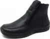 A black leather boot with a zipper on a white background. Náhľad obrázku produktu