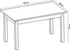 A line drawing of a rectangular table with dimensions labeled. Anteprima dell’immagine prodotto