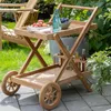Teakholz Outdoor Garten Servierwagen mit Rollen - bene Produktbild-Vorschau 18