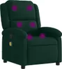 A dark green massage chair with purple glowing circles indicating massage points. Náhľad obrázku produktu