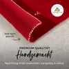 Wollteppich Gabbeh Uni Rot 60x90 cm | Moderner Teppich für Produktbild-Vorschau 3
