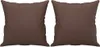 vidaXL Cuscino decorativo 2 pz. Marrone 40x40 cm in Pelle Anteprima dell’immagine prodotto 1