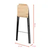 A single bar stool shown from a slight angle against a white background, with dimensions indicated. Voir les images du produit