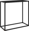 vidaXL Konzolový stôl Black 80x35x75 cm Tvrdené sklo Náhľad obrázku produktu 7