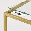 Gold Konsolentisch - Modern 2 Regale aus gehärtetem Glas Produktbild-Vorschau 4