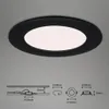 3 x Briloner LED Einbauleuchten Schwarz rund Ø12cm IP44 7W Productafbeelding-voorbeeld 7