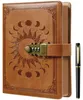 Diario con chiusura a chiave, formato A5, in pelle vintage, Anteprima dell’immagine prodotto 1