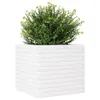 Pflanzkübel Weiß 50x50x46 cm Massivholz Kiefer Produktbild-Vorschau 4