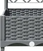 vidaXL Bac à plantes avec treillis gris clair 120x40x121,5 Voir les images du produit 6