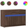 vidaXL TV-Schrank mit LED-Beleuchtung Braun Eichen-Optik Produktbild-Vorschau 1