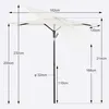 Sekey Balkonschirm Sonnenschirm Rechteckig 130×180 cm Produktbild-Vorschau 3