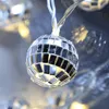 Discokugel Lichterkette - 10 kleine Spiegelkugel für Deine Party - Batteriebetrieb Produktbild-Vorschau