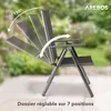 Ensemble de 2 chaises de jardin AREBOS à dossier haut et Voir les images du produit 4