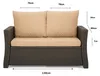Gartenkissen Set beige – 130x60 + 2x70x50 cm – Für Produktbild-Vorschau 3