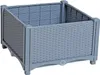 A grey, rectangular raised garden bed with a rattan-like texture. Produktbild-Vorschau