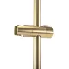 A close-up studio shot of a gold shower head holder mounted on a shower rail. Náhled obrázku produktu