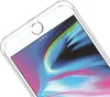 A close-up view of the top corner of a smartphone screen and its bezel, showing a colorful abstract wallpaper. Produktbild-Vorschau