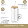 Creano doppelwandiges Trinkglas mit Deckel & Strohhalm Produktbild-Vorschau 2