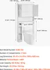 A white bathroom storage cabinet designed to fit over a toilet, with dimensions and specifications shown. Voir les images du produit