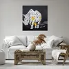 Bild auf Leinwand - Leinwandbild - Nashorn modern - 70x70cm Produktbild-Vorschau 6