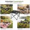 Faltbarer Campingtisch Schwarz mit 2 Getränkehaltern – Produktbild-Vorschau 9
