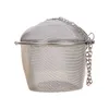 A silver mesh tea infuser with a chain is shown against a white background. Produktbild-Vorschau