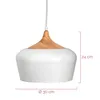 Pendelleuchte Pure Delight Weiß/Holz Ø30cm max. 40W E27 Produktbild-Vorschau 5