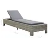 vidaXL Sonnenliege mit Auflage Grau Poly Rattan Produktbild-Vorschau 8