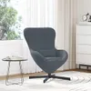 vidaXL Fauteuil oeuf gris foncé 63 x 73 x 90 cm velours Voir les images du produit 2