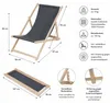 Mucola Strandstuhl klappbar Strandliege Holz Liegestuhl Produktbild-Vorschau 3