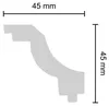 Decosa Zierprofil ST45, weiß, 45 x 45 mm, Länge: 2 m - 10 Produktbild-Vorschau 3