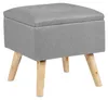 Pouf Relaxdays con vano portaoggetti, rivestimento in finto Anteprima dell’immagine prodotto 10