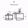 ProximaX 2er Set Couchtische Rund, Marmoroptik Couchtisch Produktbild-Vorschau 7