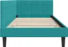 vidaXL Eckbettgestell mit Kopfteil Türkis 90 cm x 200 cm Produktbild-Vorschau 6