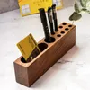 Stolní stojan na tužky, stojan na tužky z akátového dřeva, Náhled obrázku produktu 2