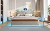 UnboxG Letto matrimoniale in velluto grigio 140x190 cm con Anteprima dell’immagine prodotto 17