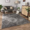 Teppich Wohnzimmer Schlafzimmer Kurzflor Boho Skandi Raute Produktbild-Vorschau 1