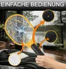3X Elektrische Fliegenklatsche Doppeltes Sicherheitsnetz Produktbild-Vorschau 4